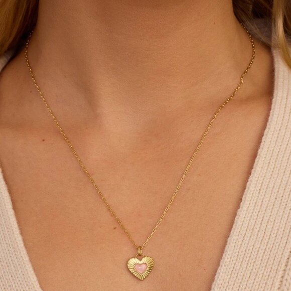 Gorjana Rose Quartz Heart Necklace - Picture 2 of 6